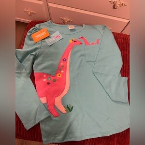 Gymboree Girls Size 8 Long Sleeve Dinosaur Top. NWT.